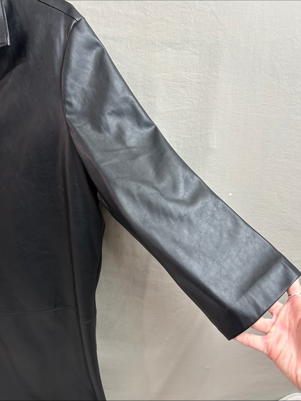 Tuckernuck Faux Leather Clifton Dress szL - Picture 5 of 8